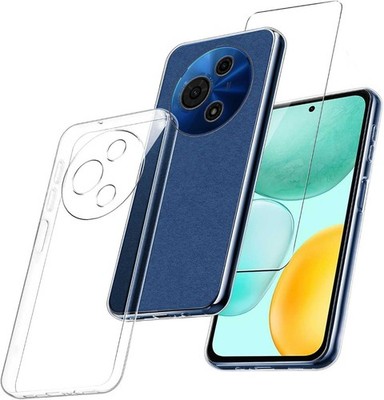 Hülle für TCL 605 / 60 SE, durchsichtige stoßfeste Silikon-Handyhülle + Displayschutzfolie