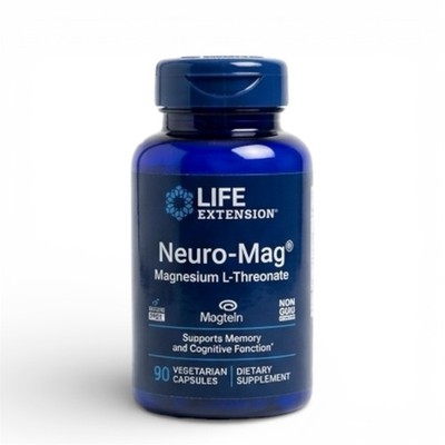 Life Extension Neuro-Mag Magnesium L-Threonate 90 Veg Capsules New Exp 12/2027