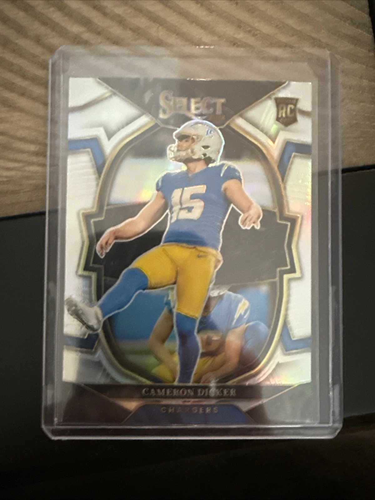 2022 Panini Select Cameron Dicker Concourse Silver Die-Cut RC - Los Angeles