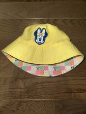 Disney Junior Minnie Mouse Bucket Hat Yellow  Print Toddler Size