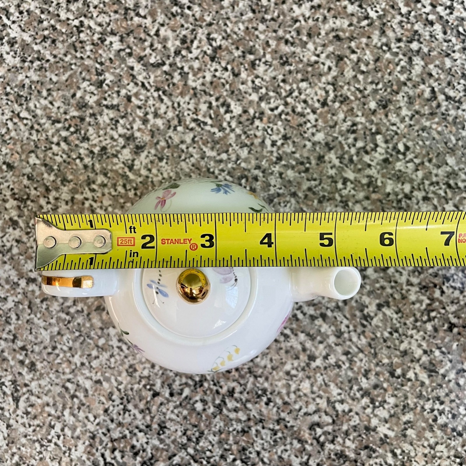 Tea For One Set  3 Piece Cup Pot Lid Hand Painted 1999 Teapot