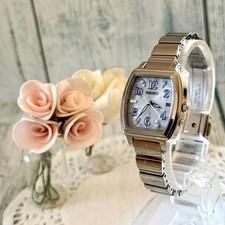 SEIKO LUKIA Solar Watch 1B22-0BE0 Blue Tone Tested Genuine Product