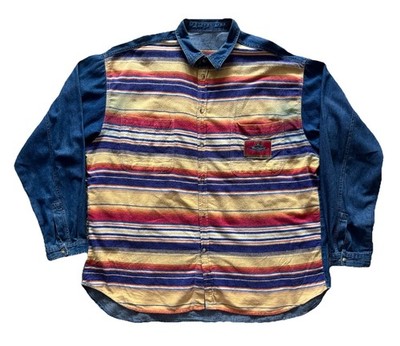 Quiksilver QSD Salt Water Denim Collector Surfer Hemd 90s Retro Shirt / Blau L