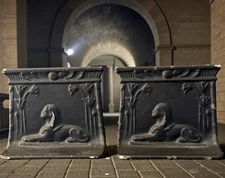 Antique ART DECO EGYPTIAN REVIVAL Cast Iron 1920’s Sphinx Bookends