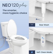 LUXE Bidet NEO 120 Plus Bidet Attachment Self-Cleaning Slim Design WaterSense