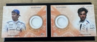 Topps F1 Eccellenza Book Double Relic Race Used Williams Racing Albon Sainz /25