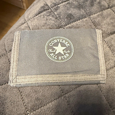 Converse All Star Geldbörse Nylon/Canvas grau Trifold faltbar mit Logo