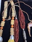 Vintage Boho Wooden/Seed Bead Necklace & Bracelet Lot — photo 2