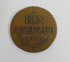 Scheidem&uuml;nze &Ouml;sterreich 1 Kreuzer 1816 A  Kaiser Franz I.