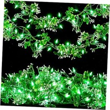 9.85 FT St Patrick's Day Garland with 50 LED Green Lights, Battery Operated 1