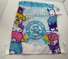 Hello Kitty  Friends Build A Bear Workshop Drawstring Bag Carrier New W Tags