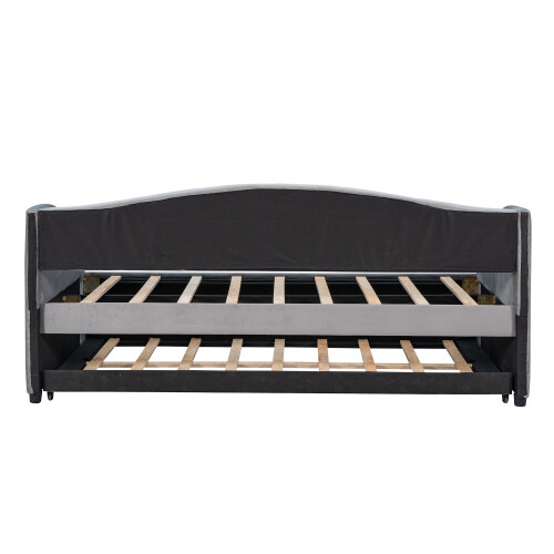 Upholstered Daybed w/ Trundle Sofa Bed Storage Bed For Bedroom Living Room Dorms - Picture 41 of 50