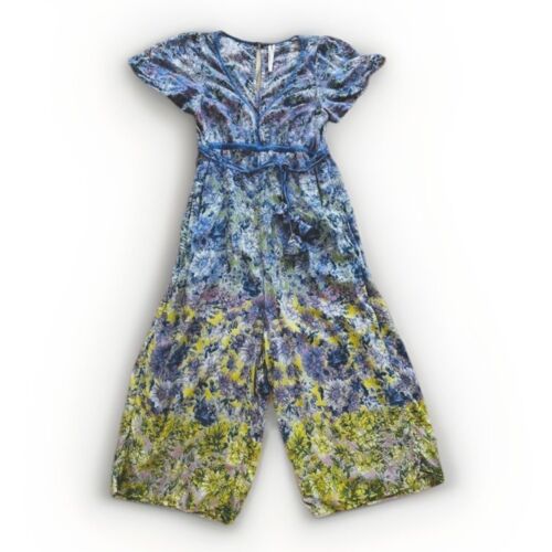 Mono para dormir Anthropologie Romerio XS de una pieza floral salón ligero - Imagen 4 de 10