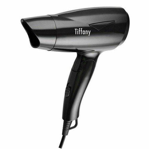 Tiffany Compact Black Travel Hair Dryer Fold Hairdryer Foldable - Picture 2 of 2