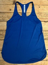 Lorna Jane Women  s Size M Blue Racer back Workout Tank Top