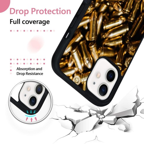 Anti scratch Cover 2nd Amendment Bullets For iPhone SE XS XR Max 5 6 7 8 Plus - Picture 10 of 25