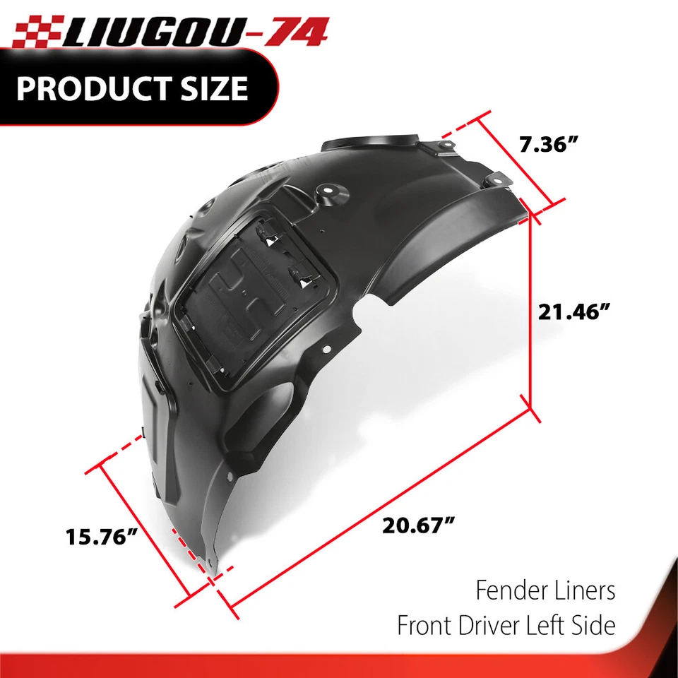 Fender Liners Front Left Driver Side Fit For 2012-2019 BMW 320i 328d 328i 330i Foto 3 de 4