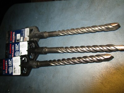 (3) BOSCH HC2061 3/8 In. x 6 In. SDS-plus Bulldog Rotary Hammer Bit, Gray