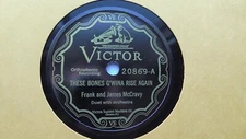 Frank and James McCravy – 78rpm Single 10-inch Victor Records V.E. #20869 These 