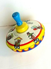 Vintage Ohio Art Tin Litho Toy Spinning Top