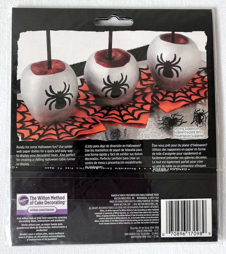 24 Новый Wilton паутина бумаги салфетки, 6» Хэллоуин декор вечеринки страшный салфетки - Изображение 3 из 3