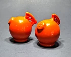 Red Wing Pottery Orange Gypsy Trail Shakers 1930's Depression Vintage