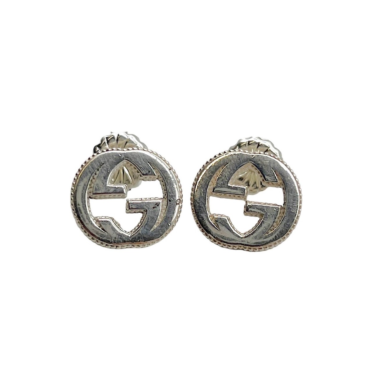 Gucci GG Layered Crystal Silver Earrings Gucci GG Marmont Flower & GG Stud Earrings 925 Sterling  main image 4