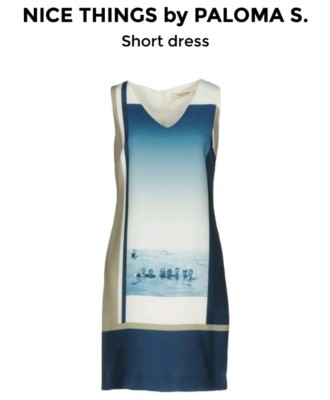 Blue Sheath Dress by Italian Designer Nice Things Paloma S. Size Medium