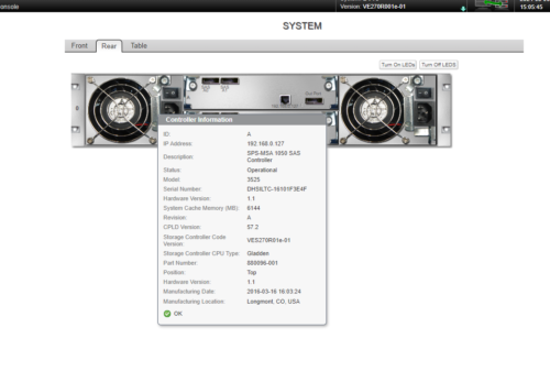 HP RAID Disk Shelf Storage Array Controller 12Gb SAS SPS-MSA 1050 803277-001 - Picture 16 of 19