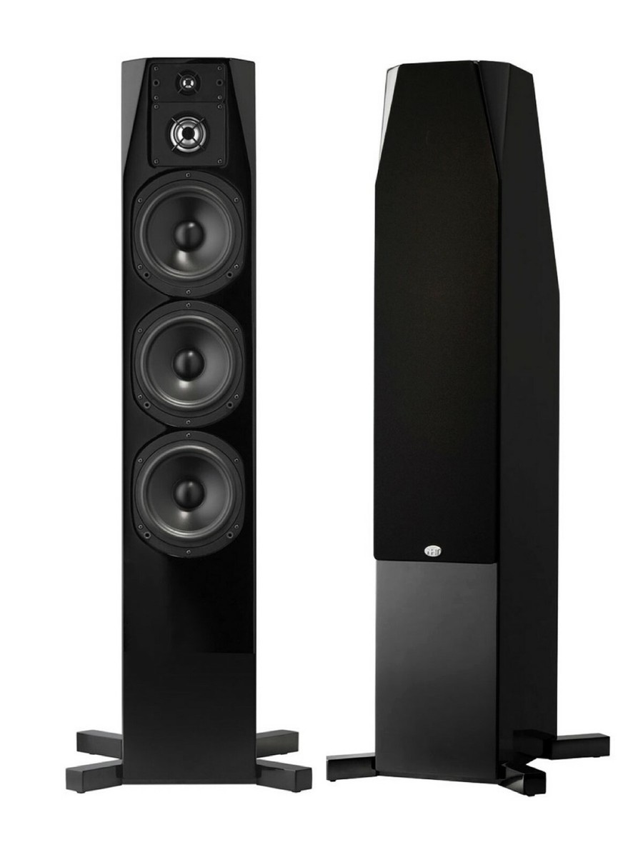 NHT C4 Floor Standing Tower Speakers PAIR (2 Units) BLACK LACQUERED