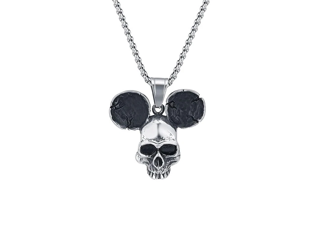 Ожерелья и кулоны для мужчин из нержавеющей стали черные животные и насекомые