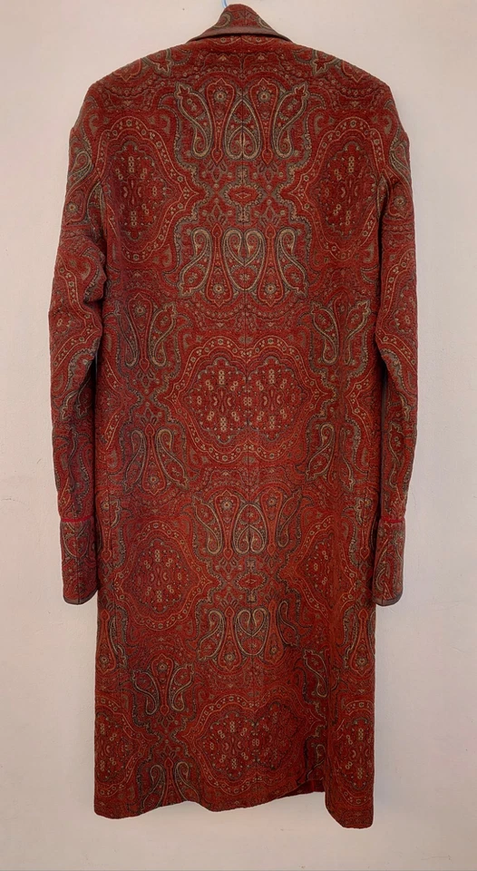 Abrigo Vintage Años 70 Ralph Lauren Tapiz Paisley Hecho en Estados Unidos ILgwu Foto 3 de 4