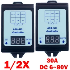1/2x DC Voltage Detection Control Relay 6-80V/48V60V Battery Charge Discharge US
