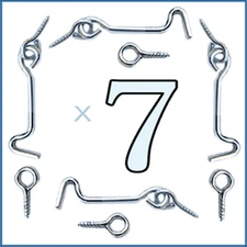 HOOK AND EYE LATCH Gate Shed Cabin Window Door Fence Cage Lock Hardware 50mm