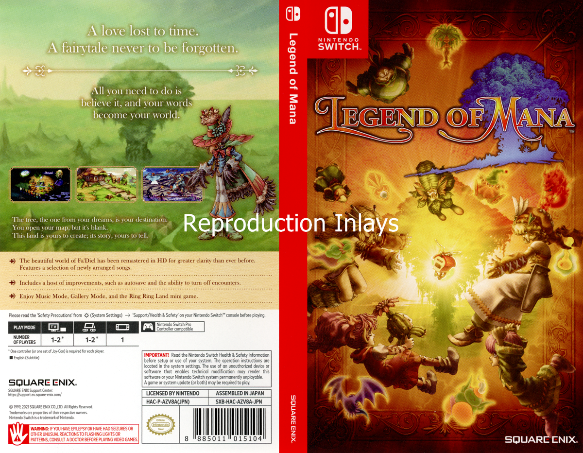 輸入版　Nintendo Switch Legend of Mana Square Enix Legend of Mana Remastered Game for Nintendo