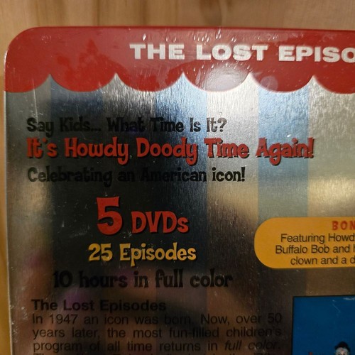 "IT'S HOWDY DOODY TIME!" The Lost Episodes 5 DVDs Bonus Booklet Sealed 2005 - Imagen 7 de 9