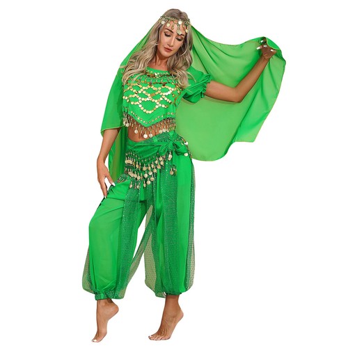 Damen Tanzbekleidung Laterne Kostüm Harem Outfit Cosplay Tanz Schal Bauch Sets - Bild 101 von 139