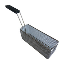 Quality Industries Fry Basket, Stainless Steel, Hook Under Handle, 285x115x95mm