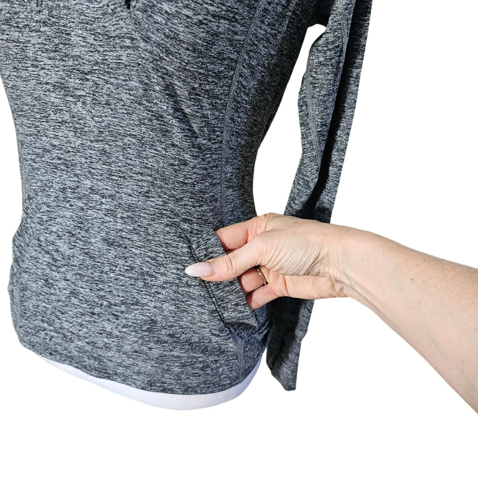beyond-yoga pullover athletic button neck with pockets shirt