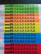 10,000 OVER 21   3/4" TYVEK WRISTBANDS, WRISTBANDS FOR EVENTS, PAPER WRISTBANDS