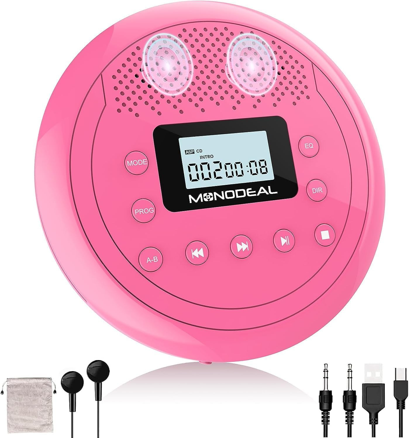 With Speakers & Headphones - Rose Red