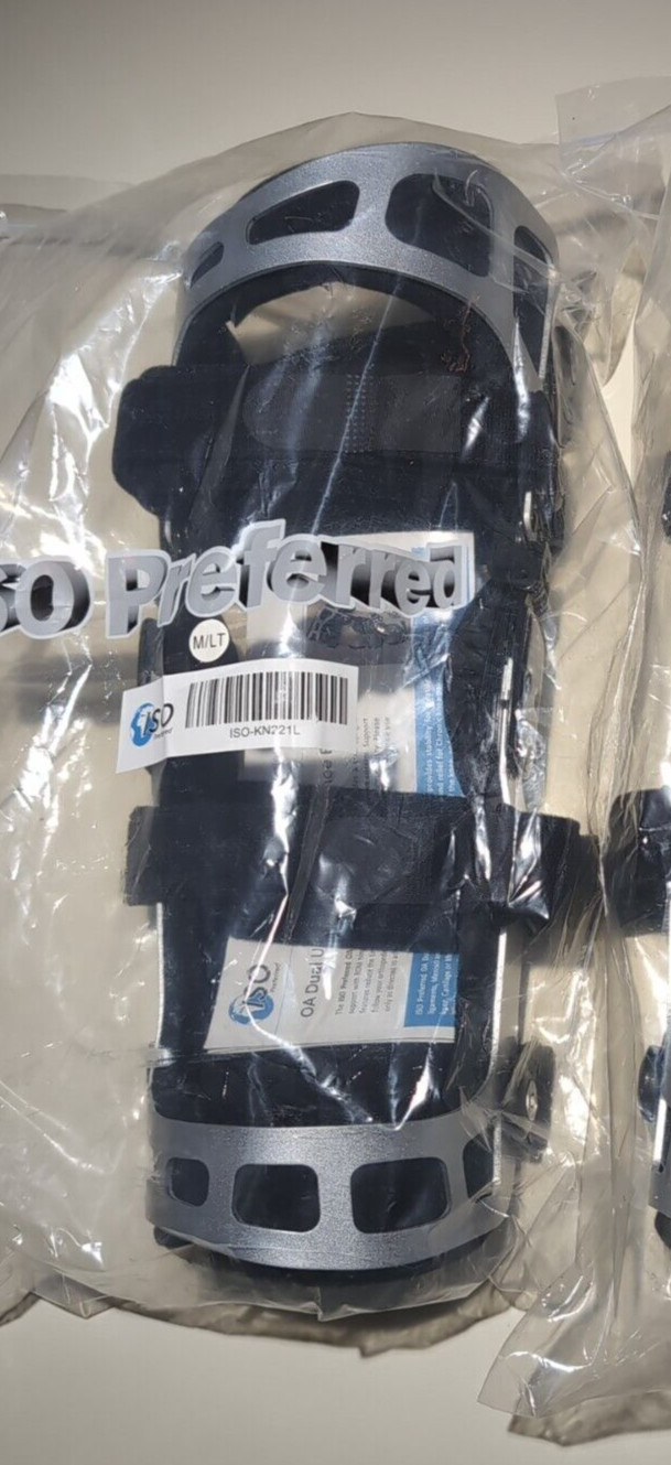 NEW ISO Preferred Medium OA Dual Upright Hinge ROM Left Knee Brace KN22IL