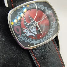 Disney Maleficent Womens Watch 36mm Black Band Sleeping Beauty New Battery