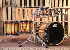DW Collector's Tobacco Burst over Chen Chen Drum Set - 22,10,12,14,16 SO 1328480