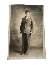 WW2 Era RPPC Real Photo U.S. GI Standing Portrait