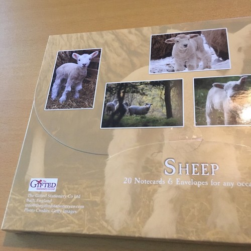 THE GIFTED STATIONERY CO SHEEP 20 NOTECARDS & ENVELOPES NEW XMAS GIFT PRESENT - Picture 6 of 9