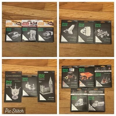 #ad Lot of 14 Metal Earth Ford Star Wars Game of Thrones Space Big Ben Castle New $99.99