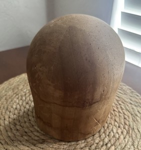 Antique Wooden Hat Mold Millinery Hat Block Form Store Display Hat Factory