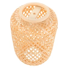 Rustic Bamboo Lampshade For Pendant Light With Handwoven Material