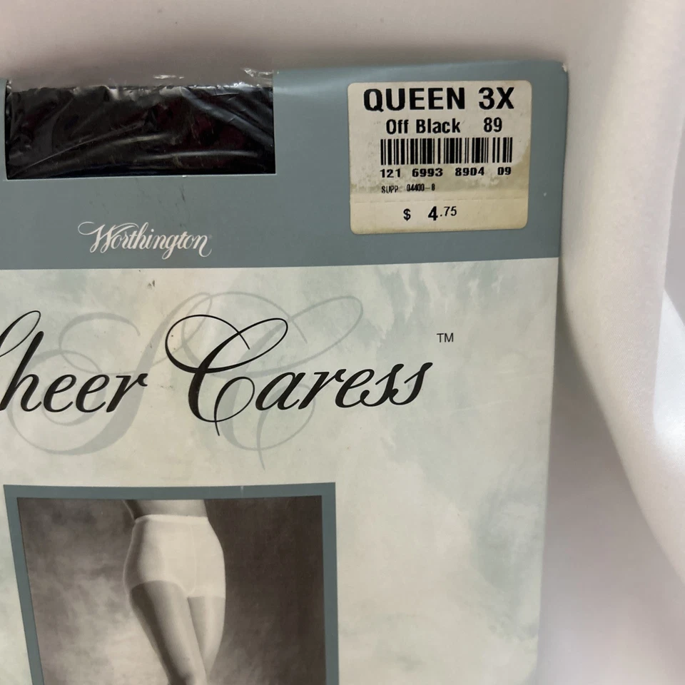 Worthington PANTIHOSE Queen 3X Off Black 89 sedoso transparente control superior sandalia Foto 3 de 4